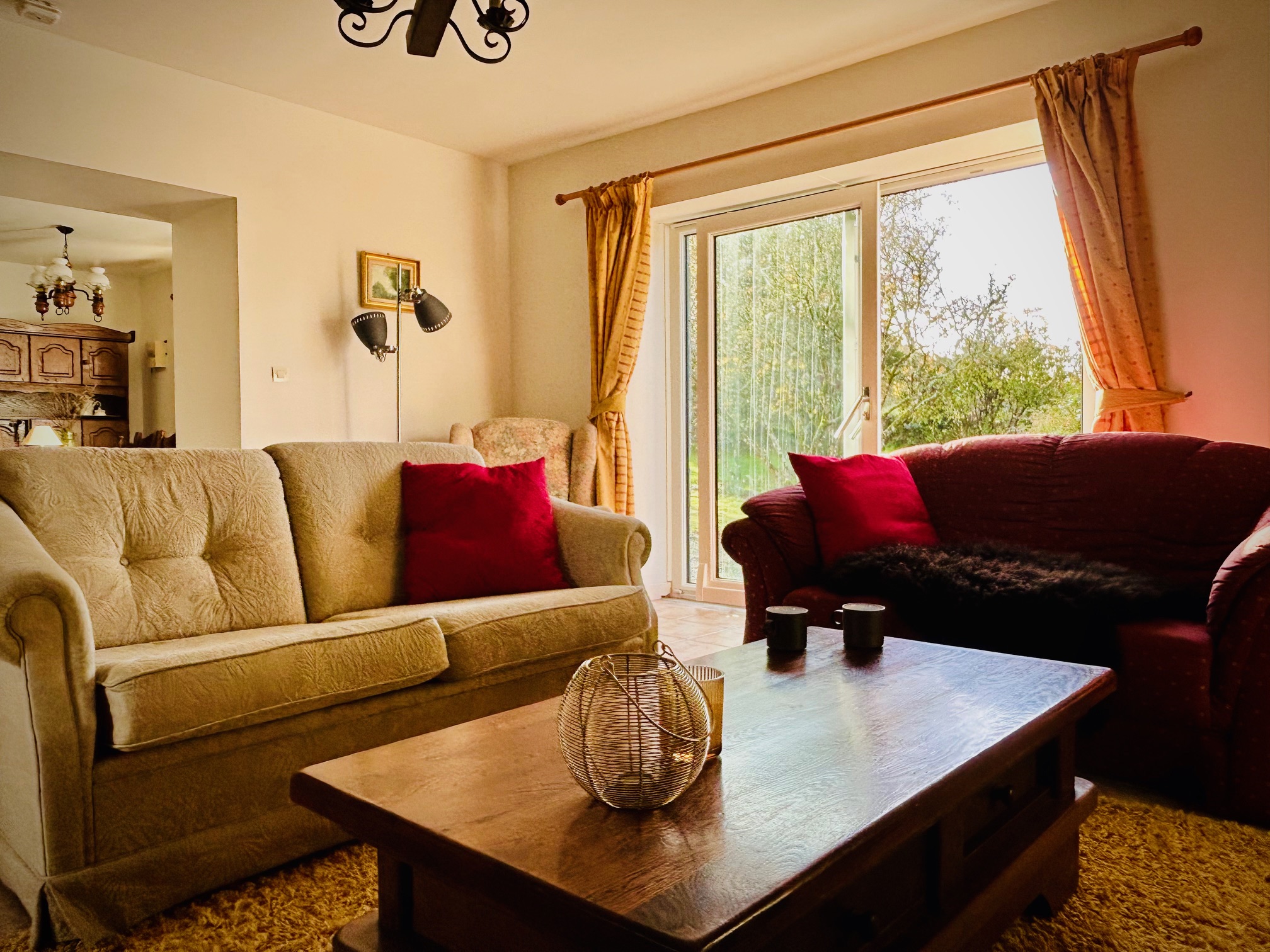 woonkamer gite vakantiehuis Chouette